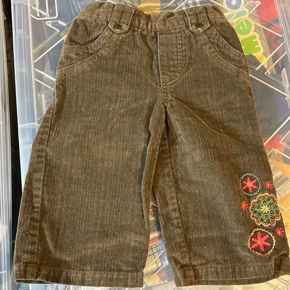 6-12M Genevieve Lapierre embroidered pants